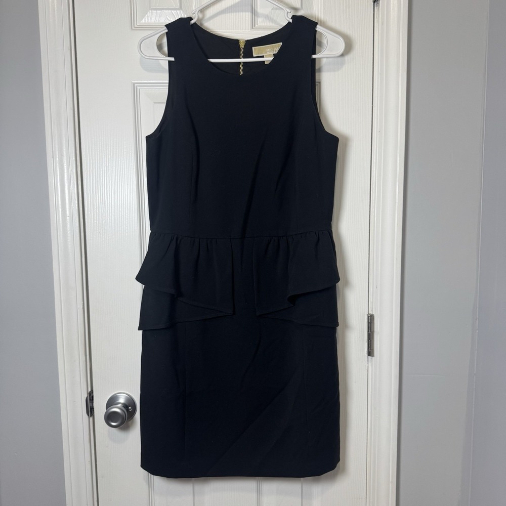 Michael Kors Woman Black Sheath Dress Size US 10 with zip up back